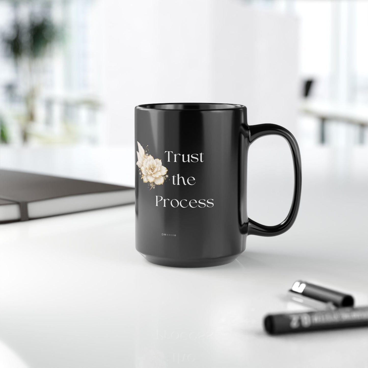 "Trust the Process" Divine Faith mug (Black, 11oz/15oz)