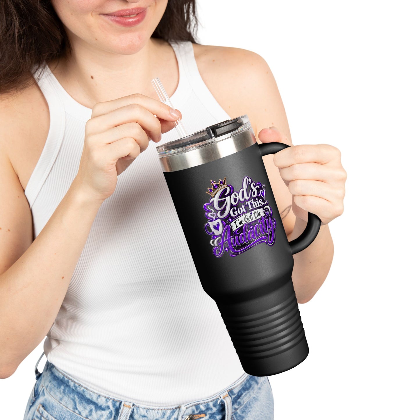 Travel Mug — "God's Got This, DF" 40oz Insulated Tumbler