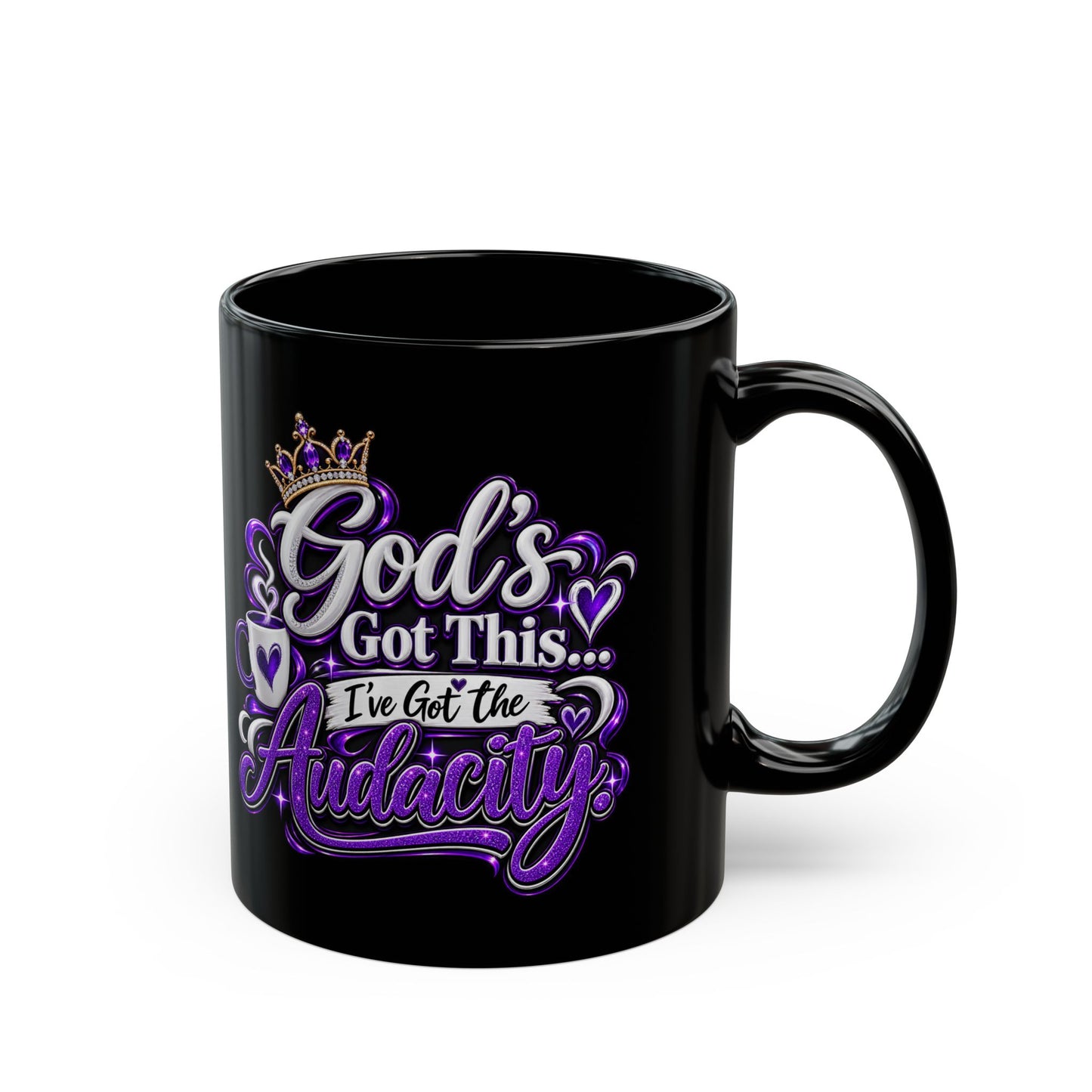 "God’s Got This, DF" Divine Faith mug (Black, 11oz/15oz)