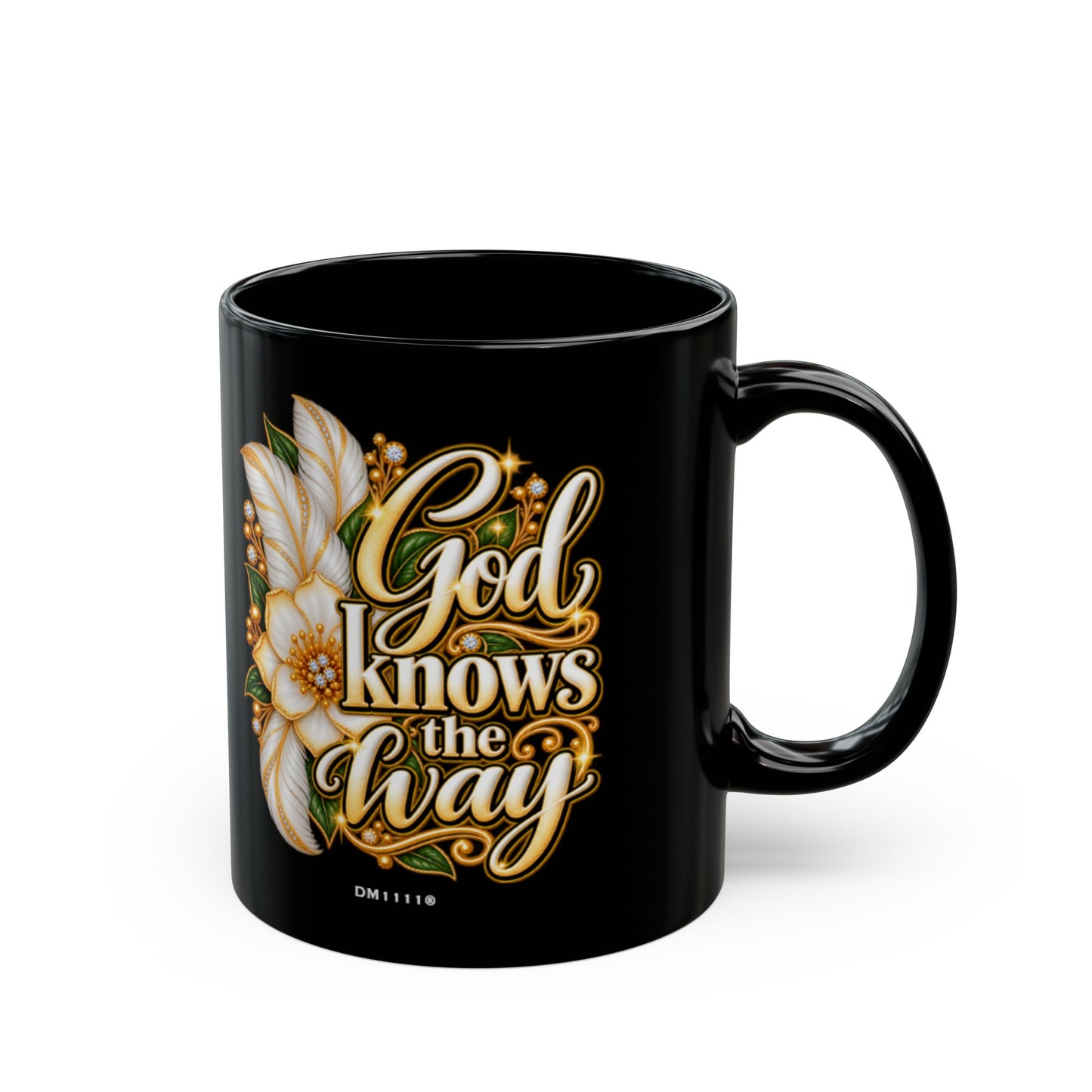 "God Knows The Way" Divine Faith mug (Black, 11oz/15oz)
