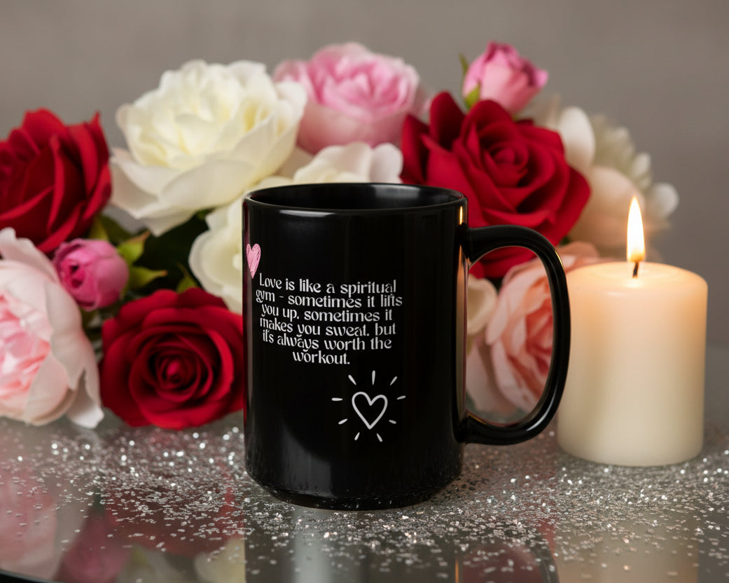 DM1111 "Love Is Like A Spiritual Gym" Love Mug (11oz, 15oz)