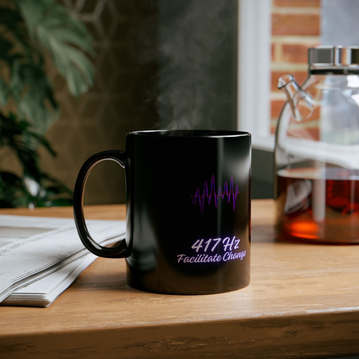 417 Hz Frequency DM1111 Black Mug (11oz, 15oz)