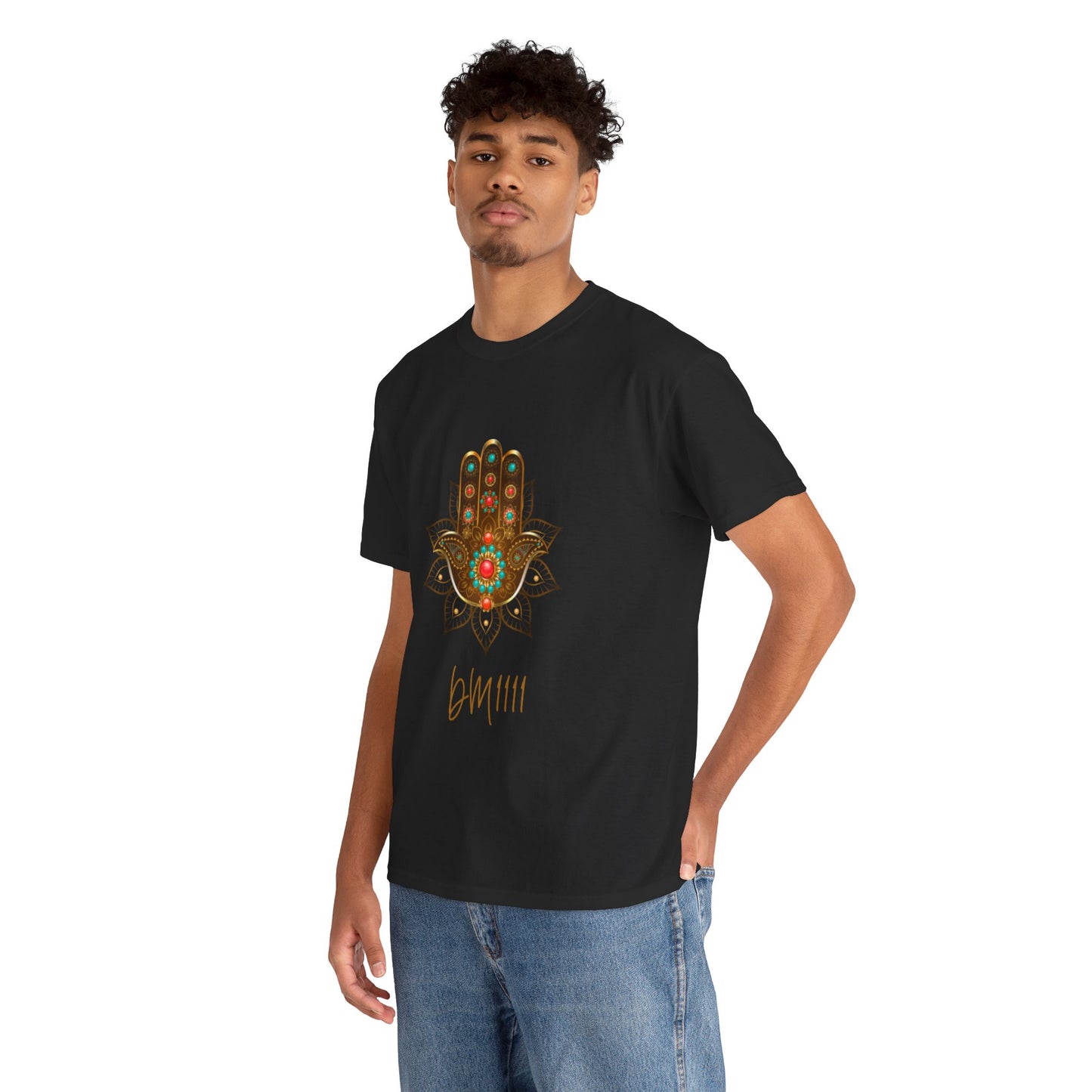 Gold Hamsa Hand DM1111 Unisex Heavy Cotton Tee
