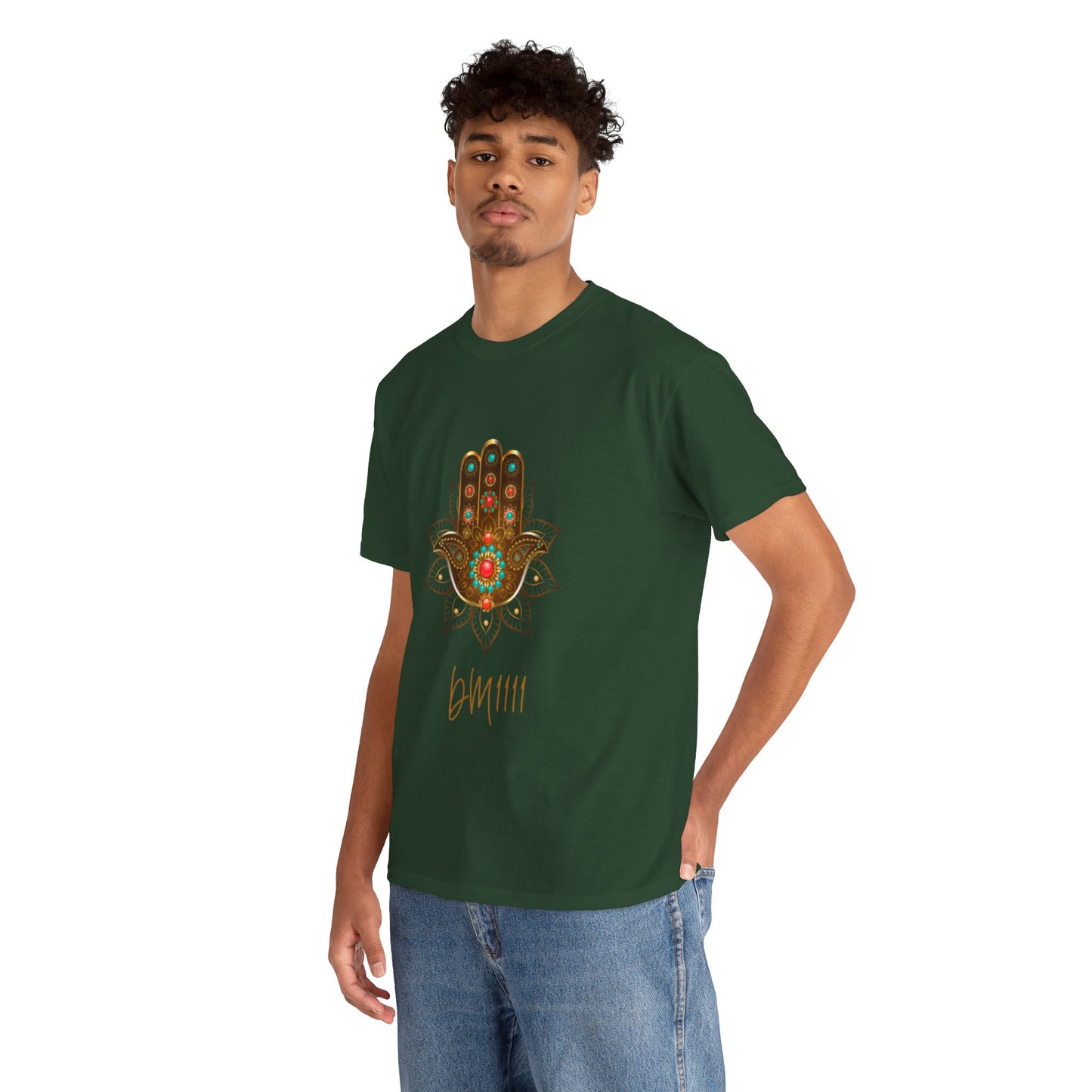 Gold Hamsa Hand DM1111 Unisex Heavy Cotton Tee