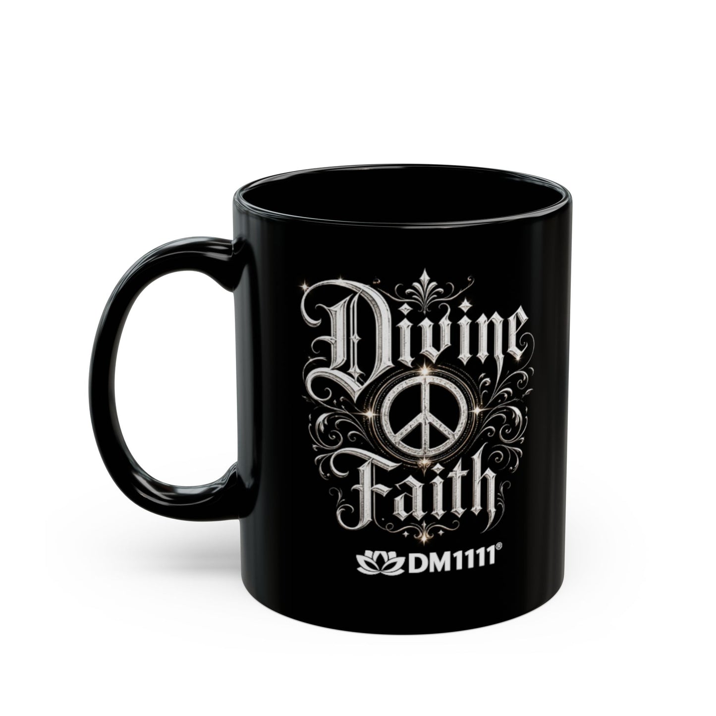 "God's Got The Plan, I've Got The Coffee, DF" Divine Faith mug (Black, 11oz/15oz)