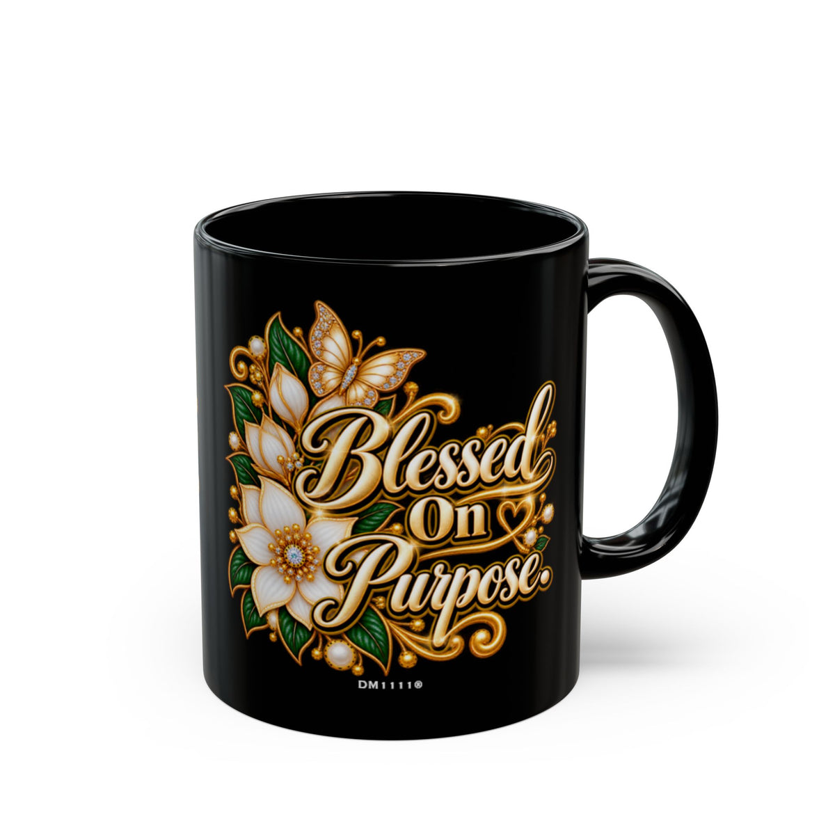 "Blessed On Purpose" Divine Faith mug (Black, 11oz/15oz)
