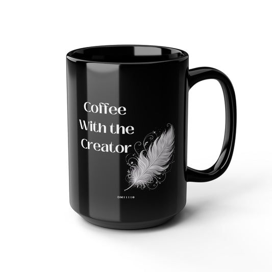 "Coffee With the Creator" Divine Faith mug (Black, 11oz/15oz)