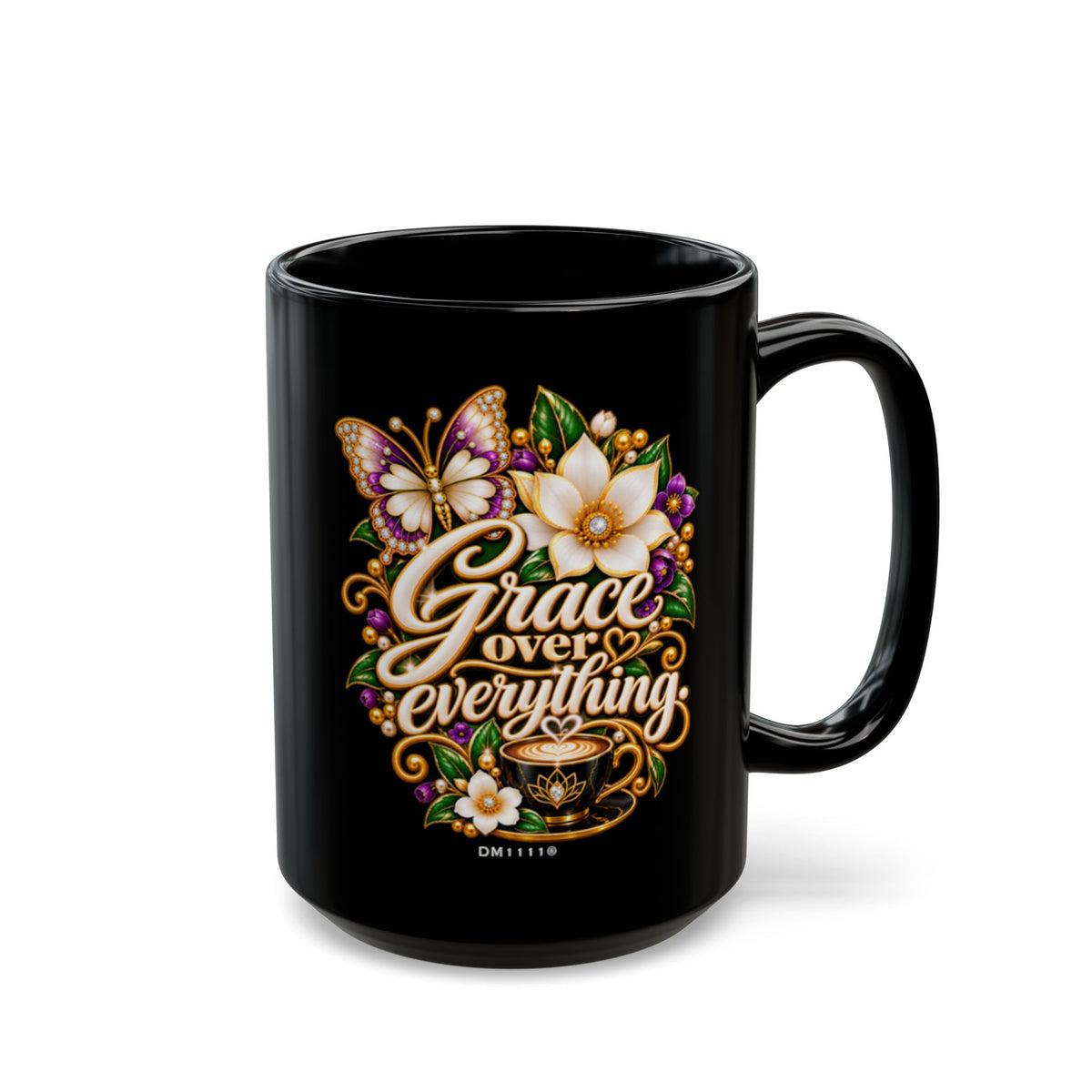 "Grace Over Everything" Divine Faith mug (Black, 11oz/15oz)