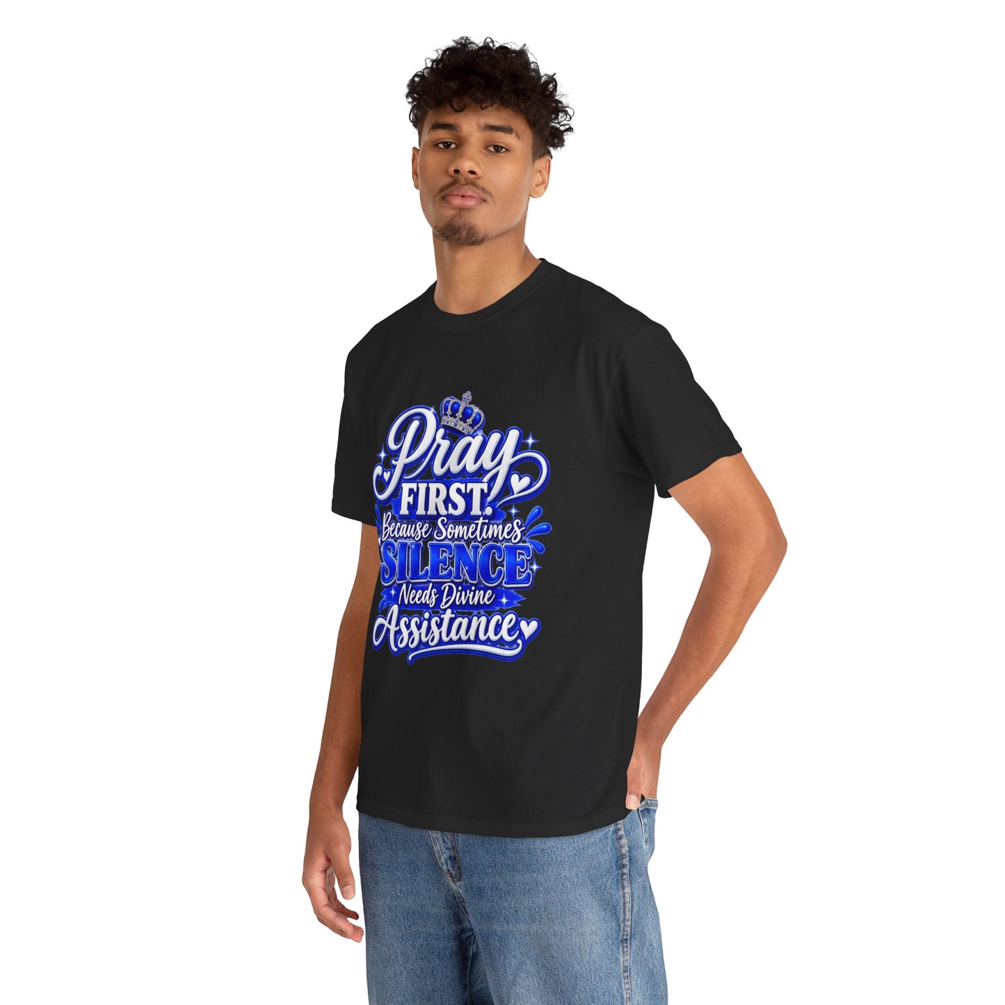 "Pray First, DF" T-Shirt by DM1111