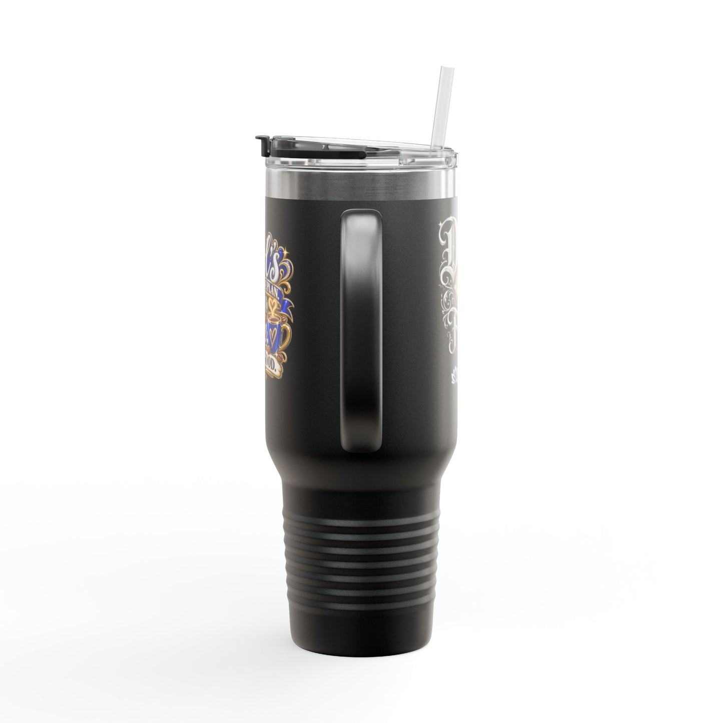 Travel Mug — "God's Got The Plan. I've Got The Coffee" 40oz Insulated Tumbler