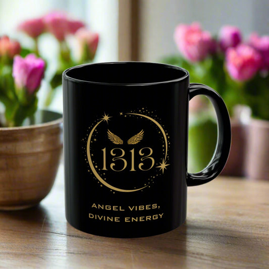 Angel 1313 Affirmation DM1111 Black Mug (11oz, 15oz)