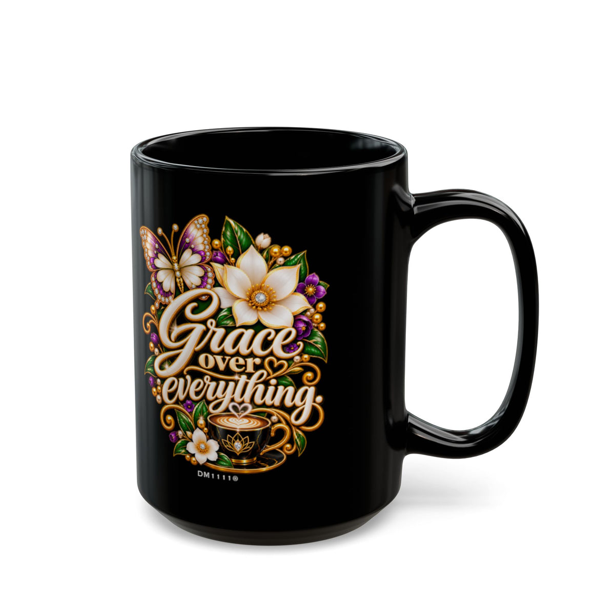 "Grace Over Everything" Divine Faith mug (Black, 11oz/15oz)