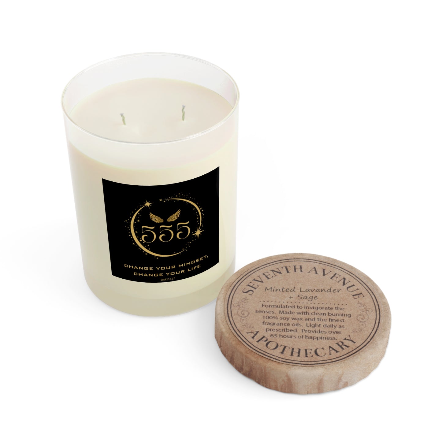 Angel 555 Change Your Mindset, Change Your Life - Scented Candle - Full Glass, 11oz