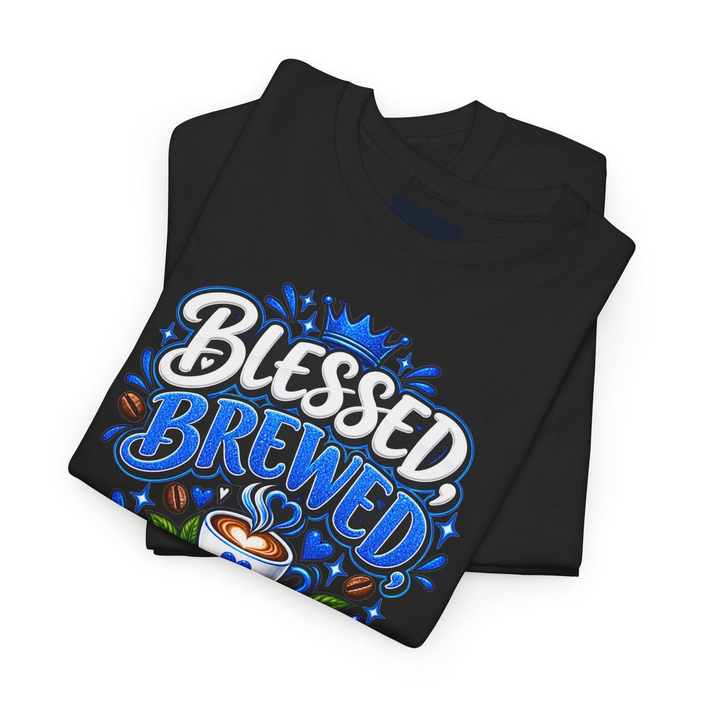 "Blessed, Brewed, and Mindin, DF" T-Shirt by DM1111