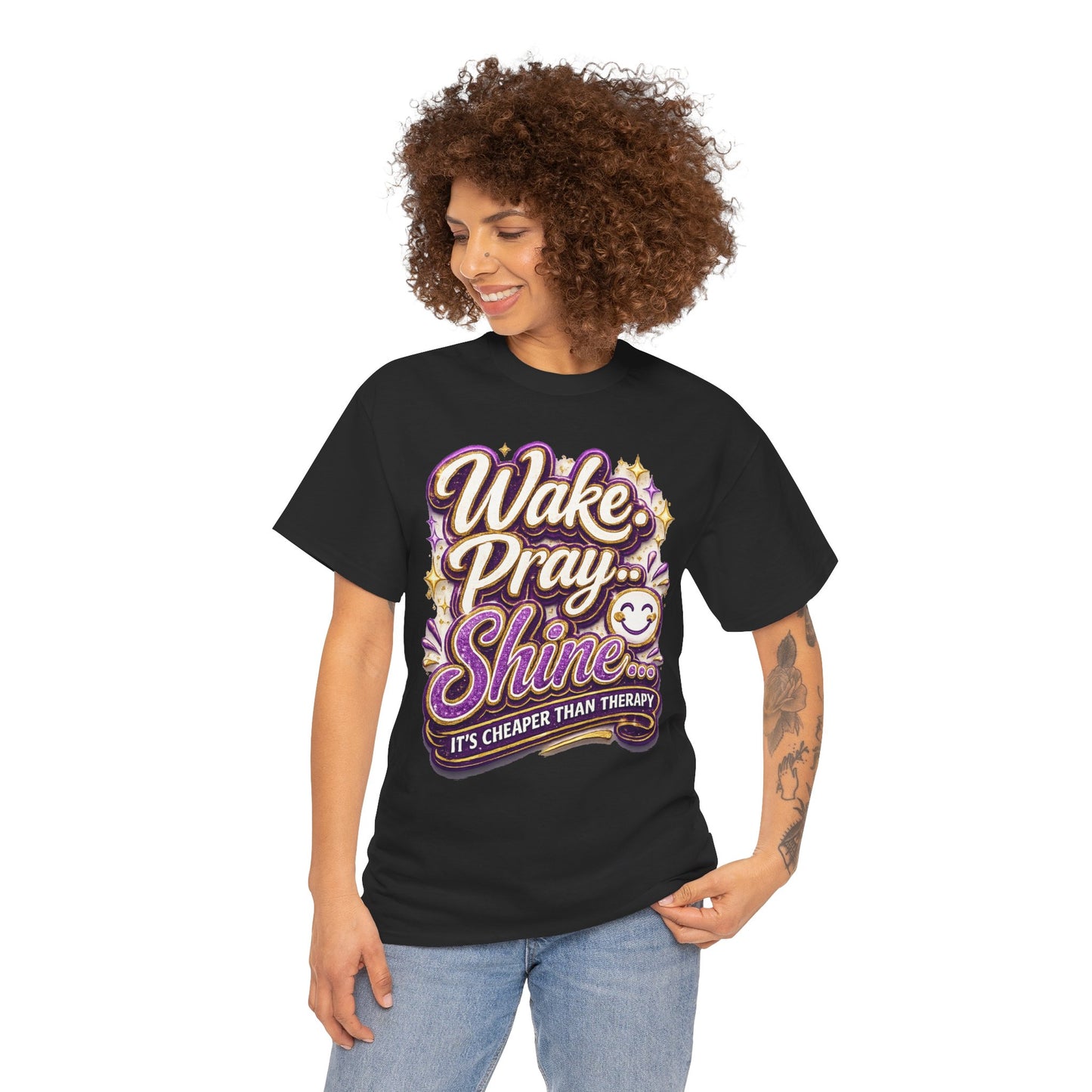 "Wake, Pray, Shine" T-Shirt by DM1111