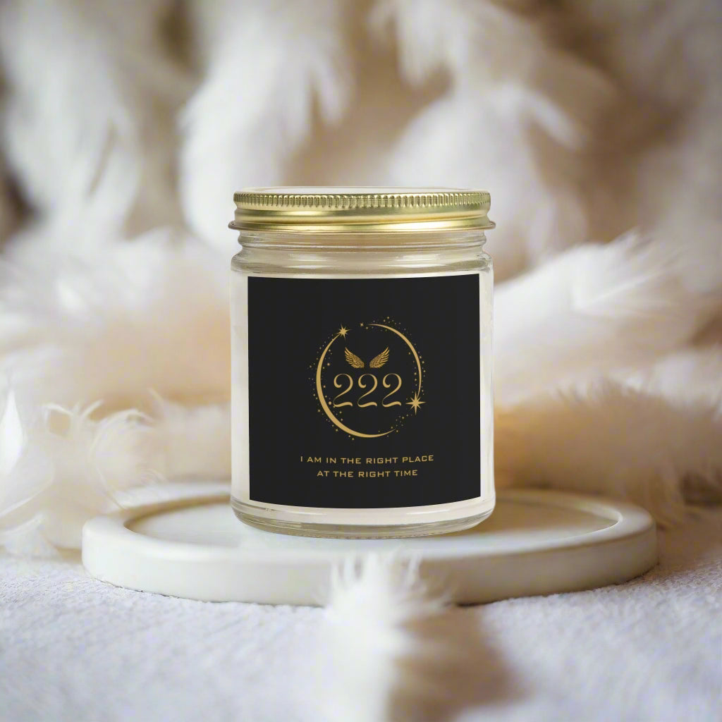 Angel 222 DM1111 Scented Coconut Apricot Candles (4oz, 9oz)