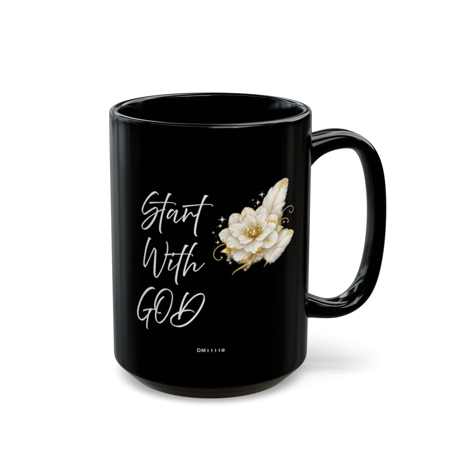 "Start With God" Divine Faith mug (Black, 11oz/15oz)