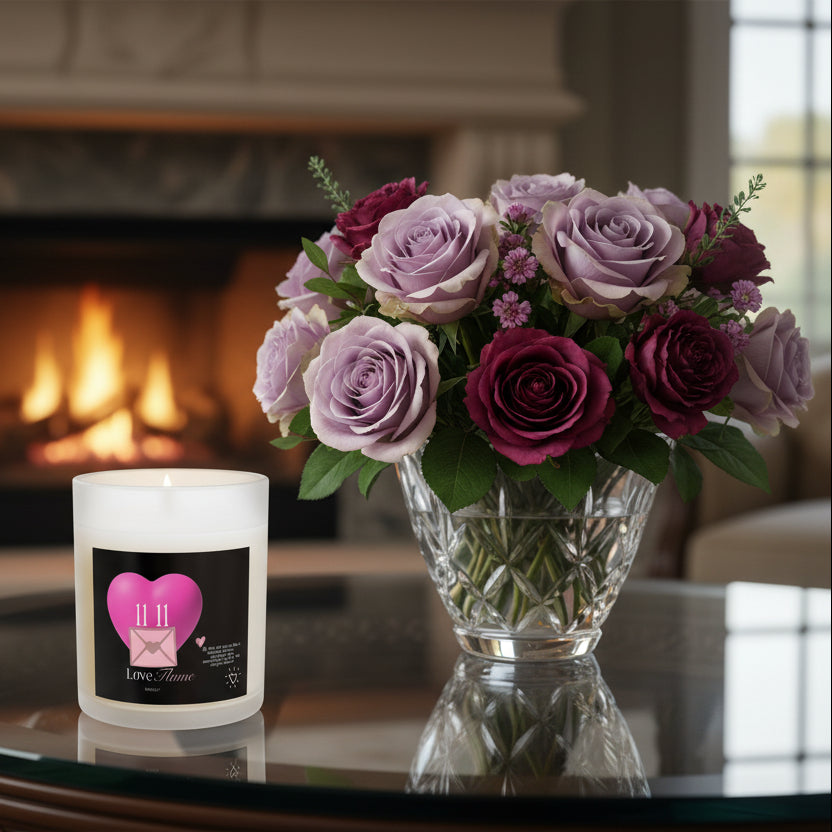 11:11 Love Flame - "Spiritual Mantra" 11oz Glass Candle