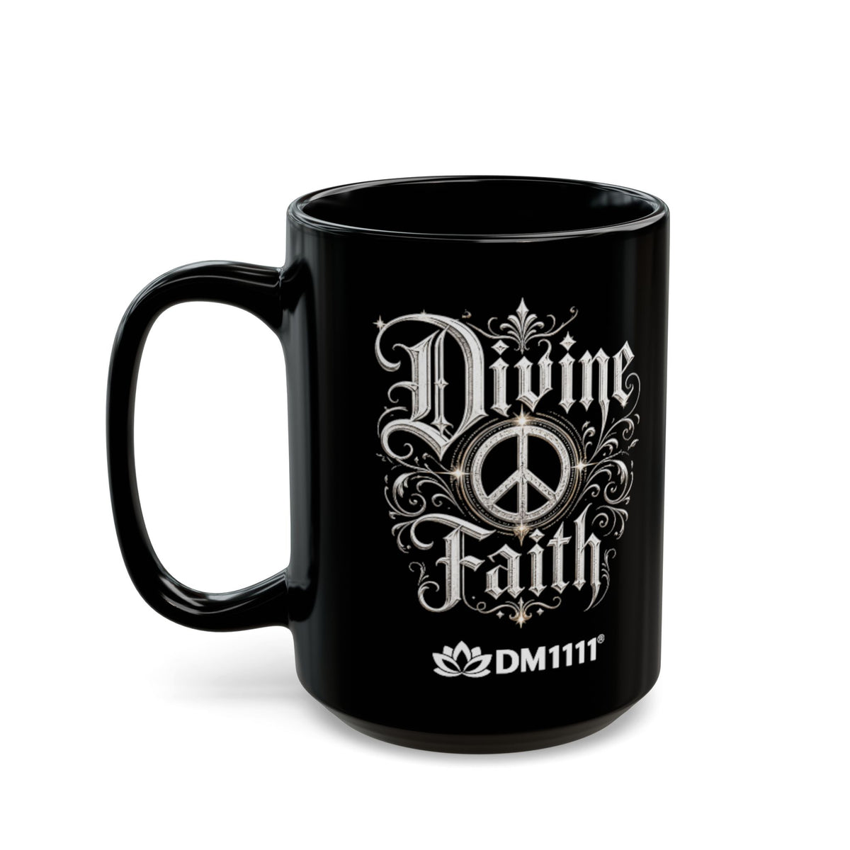 "Rich In Favor, Rich In Possibilities, DF" Divine Faith mug (Black, 11oz/15oz)
