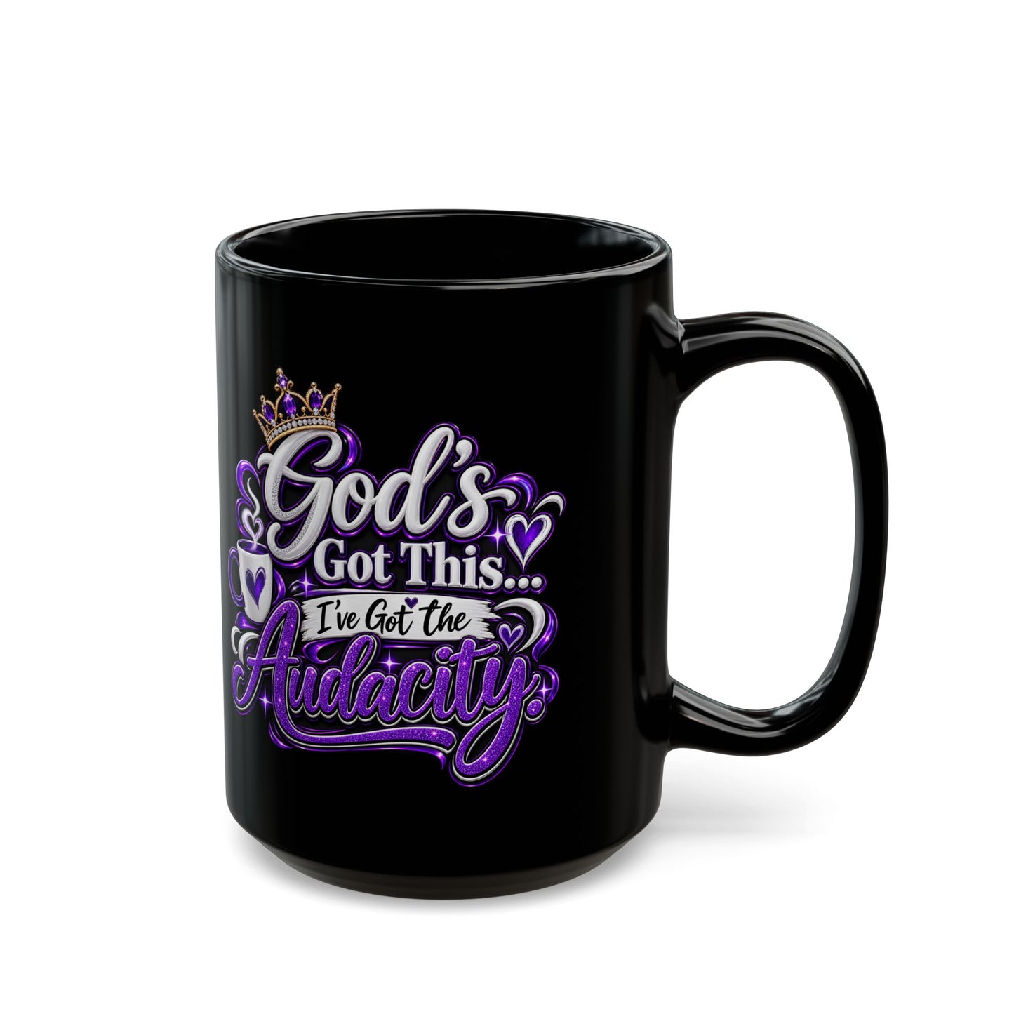 "God’s Got This, DF" Divine Faith mug (Black, 11oz/15oz)
