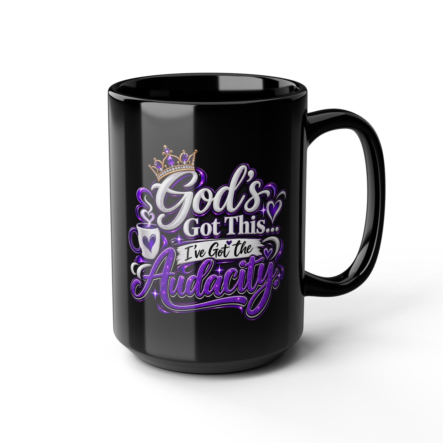 "God’s Got This, DF" Divine Faith mug (Black, 11oz/15oz)