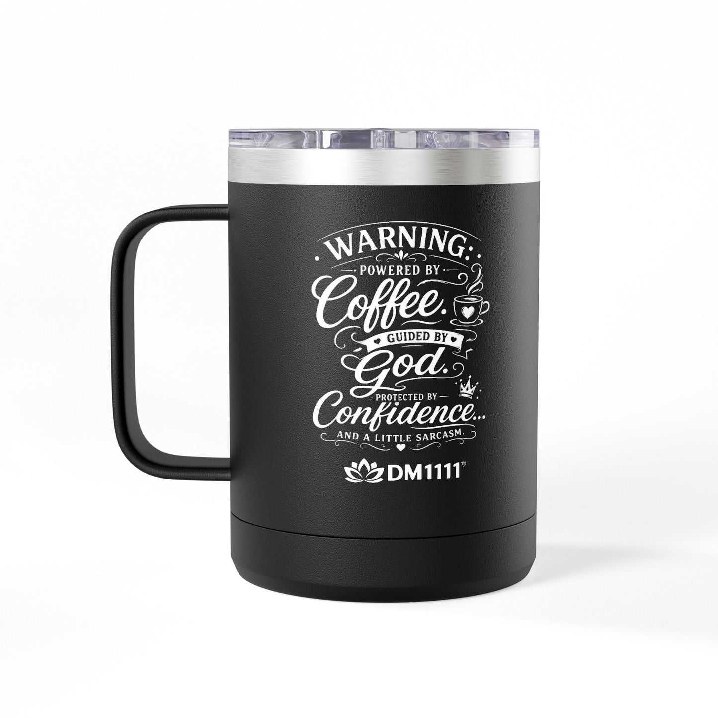 "Coffee, GOD, Confidence" 15oz Insulated Travel Mug
