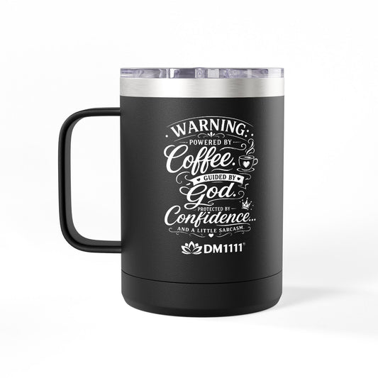 "Coffee, GOD, Confidence" 15oz Insulated Travel Mug