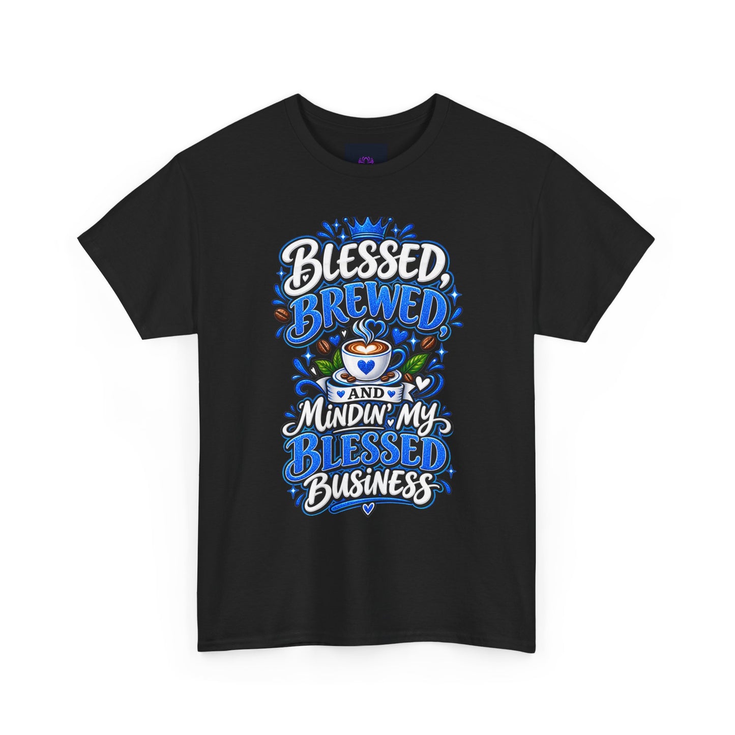 "Blessed, Brewed, and Mindin, DF" T-Shirt by DM1111