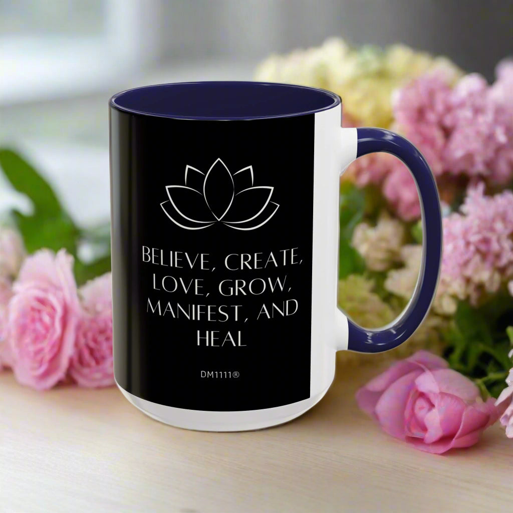 MUG OF THE WEEK - DM1111 "Manifest and Heal" Accent Coffee Mug (11, 15oz)