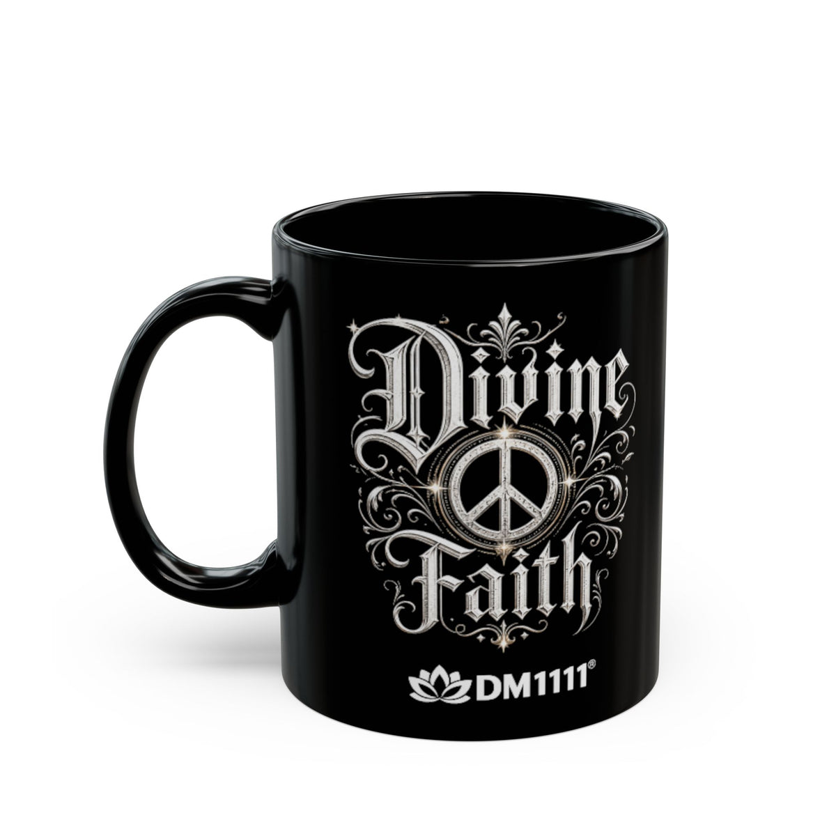 "Rich In Favor, Rich In Possibilities, DF" Divine Faith mug (Black, 11oz/15oz)
