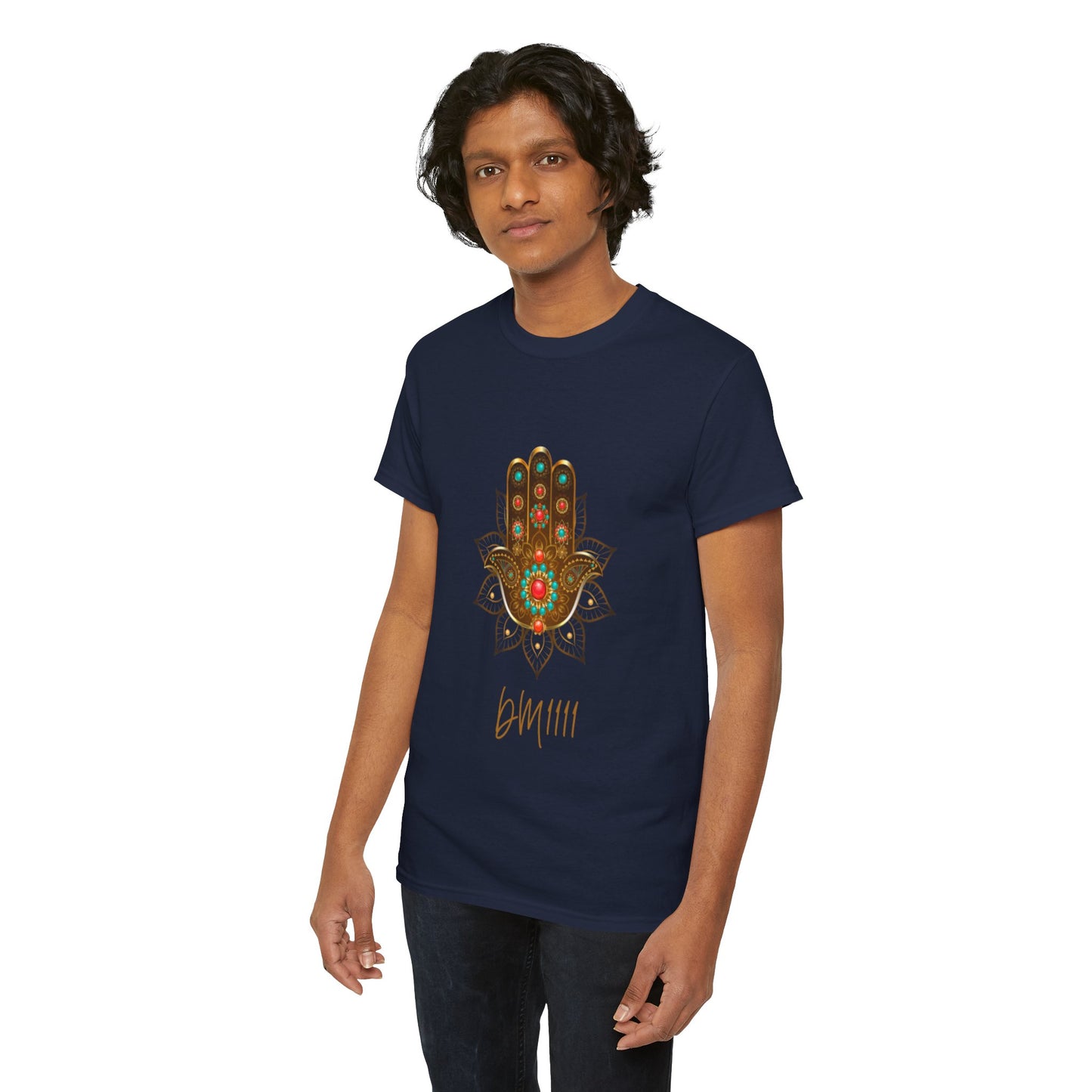 Gold Hamsa Hand DM1111 Unisex Heavy Cotton Tee