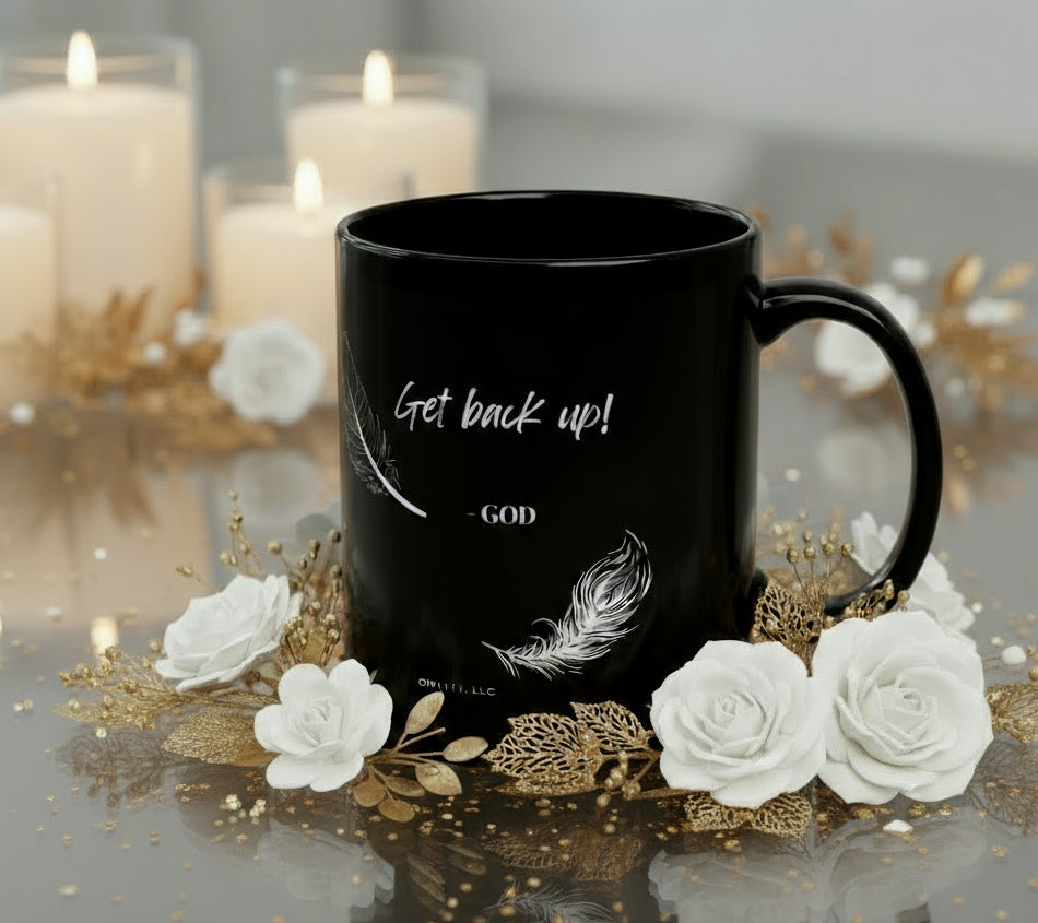 DM1111 "Get Back Up" Black Mug (11oz, 15oz)