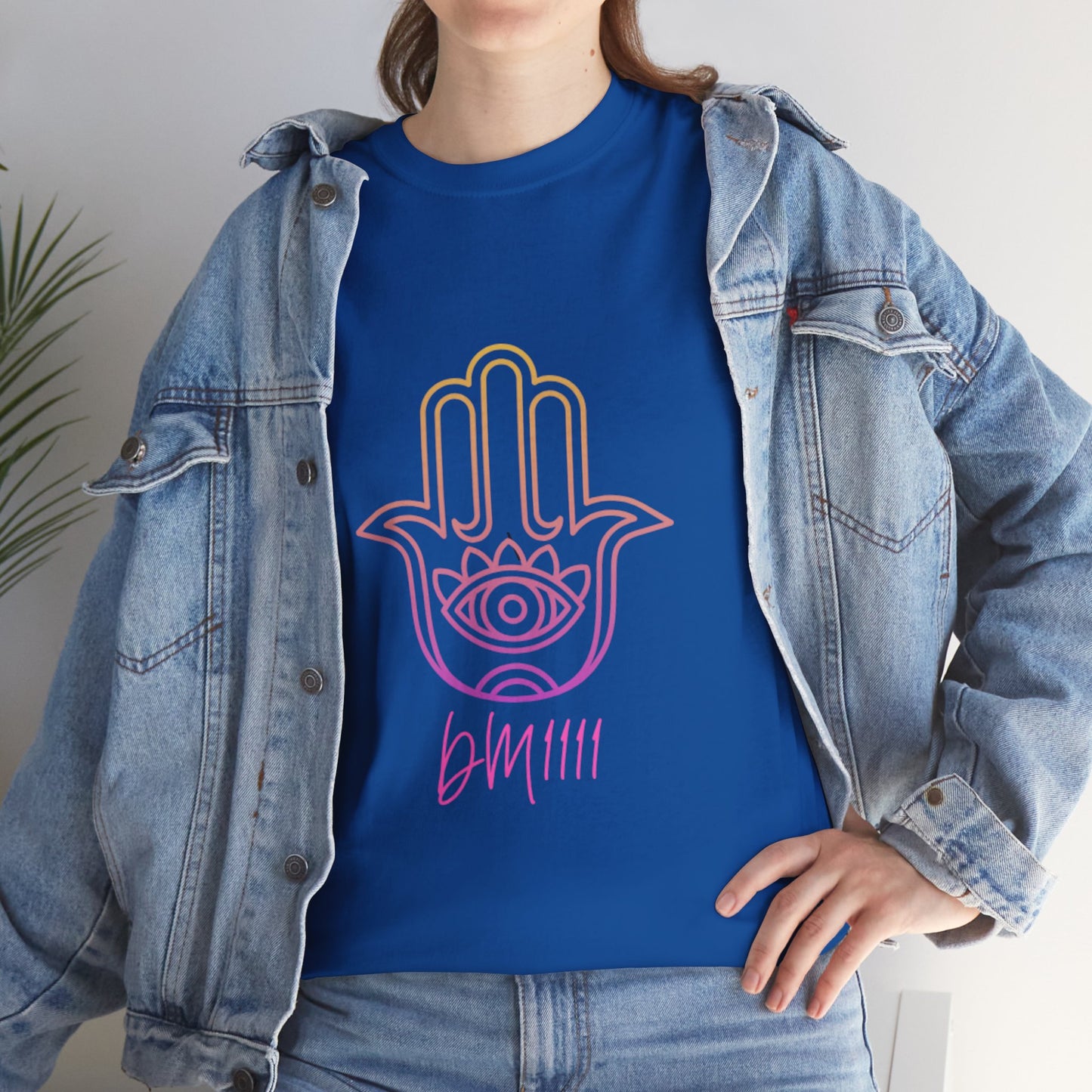 Multi Color Hamsa Hand DM1111 Unisex Heavy Cotton Tee