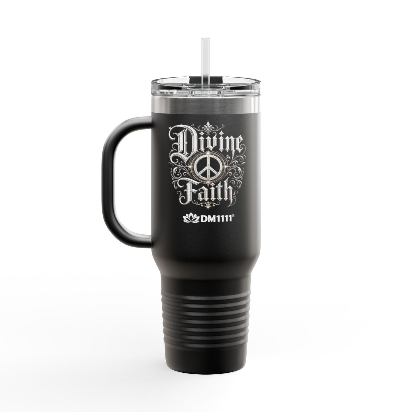 Travel Mug — "God's Got The Plan. I've Got The Coffee" 40oz Insulated Tumbler