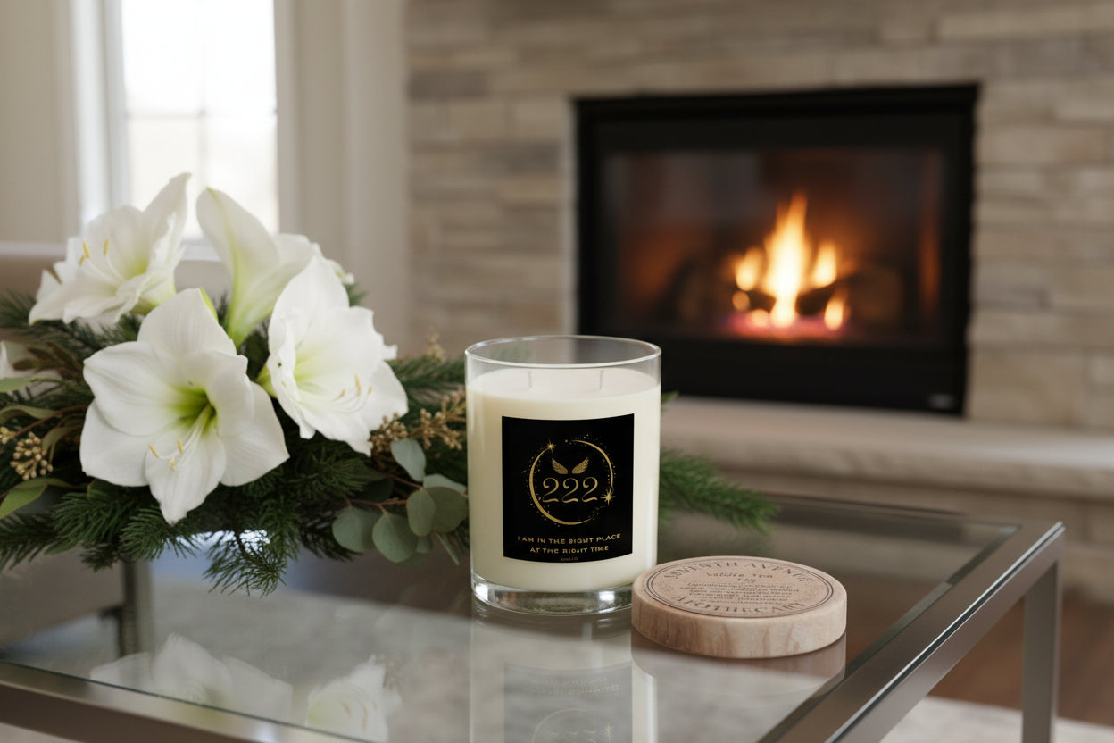 Angel 222 Right Place, Right Time - Scented Candle - Full Glass, 11oz