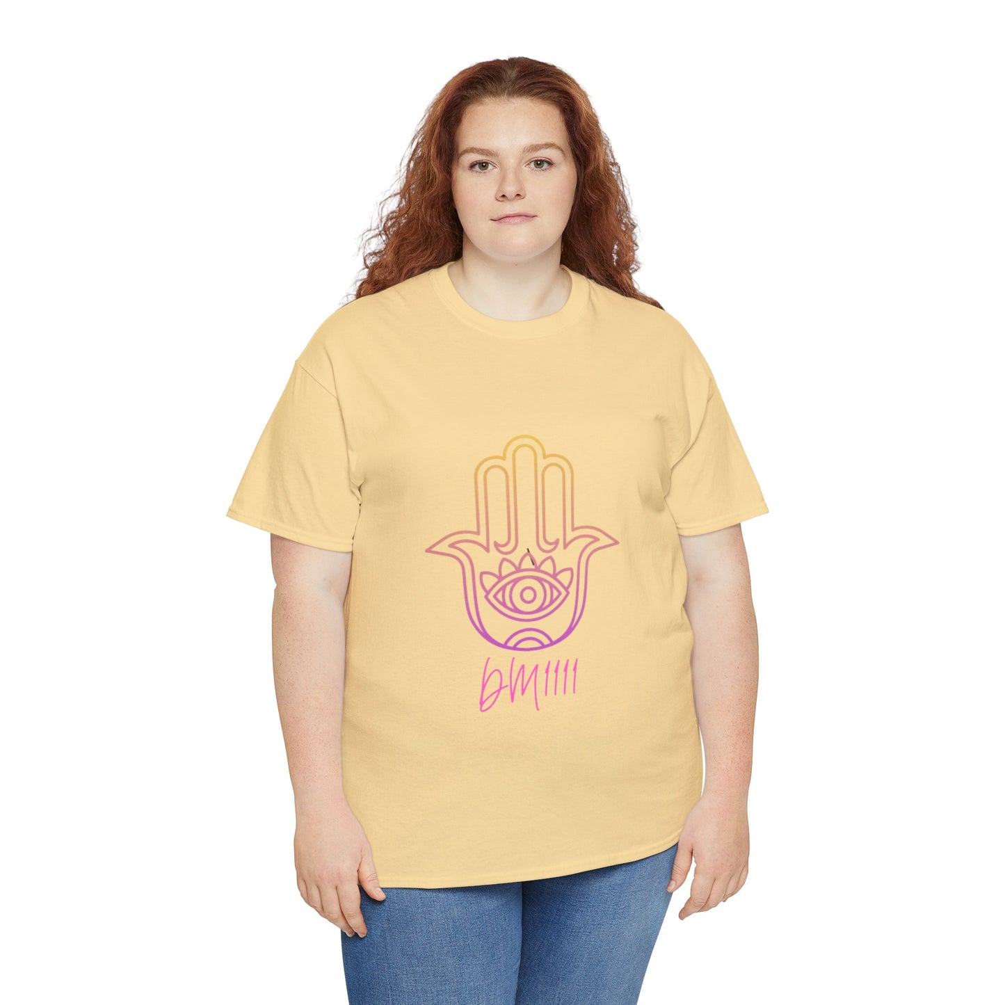 Multi Color Hamsa Hand DM1111 Unisex Heavy Cotton Tee