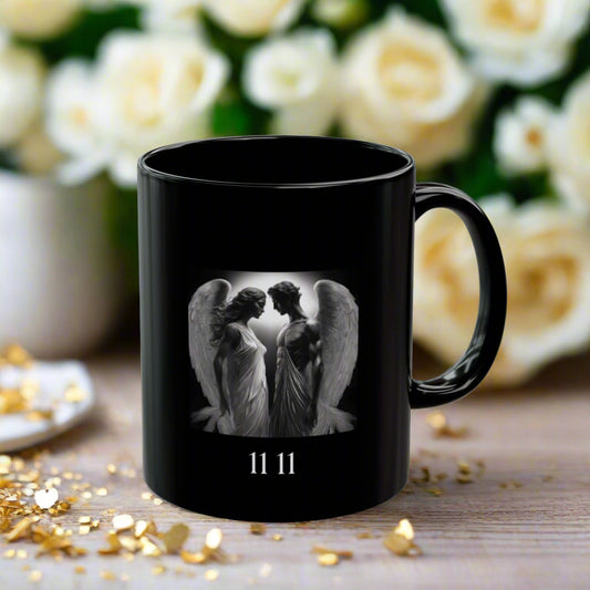 Angel 1111 Soulmates DM1111 Black Mug (11oz, 15oz)