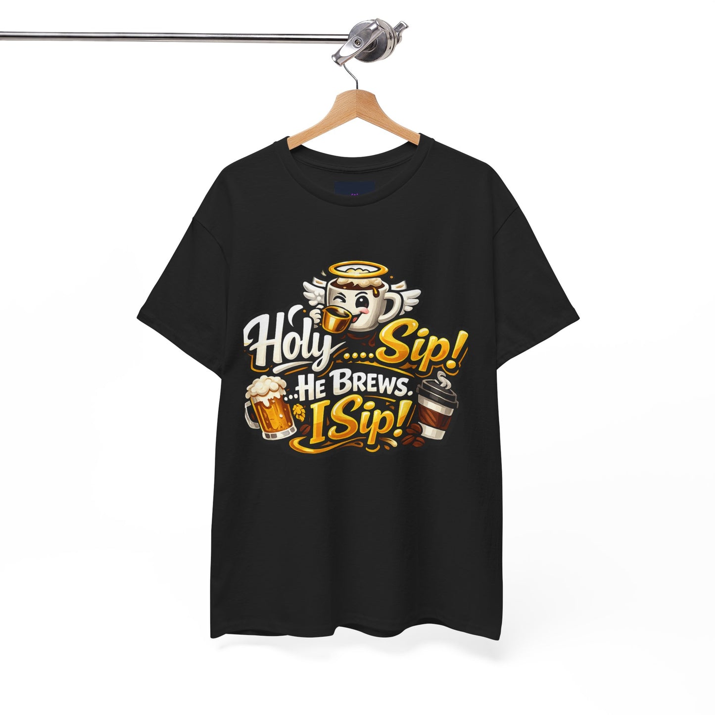 "Holy Sip! He Brews. I Sip, DF" T-Shirt by DM1111
