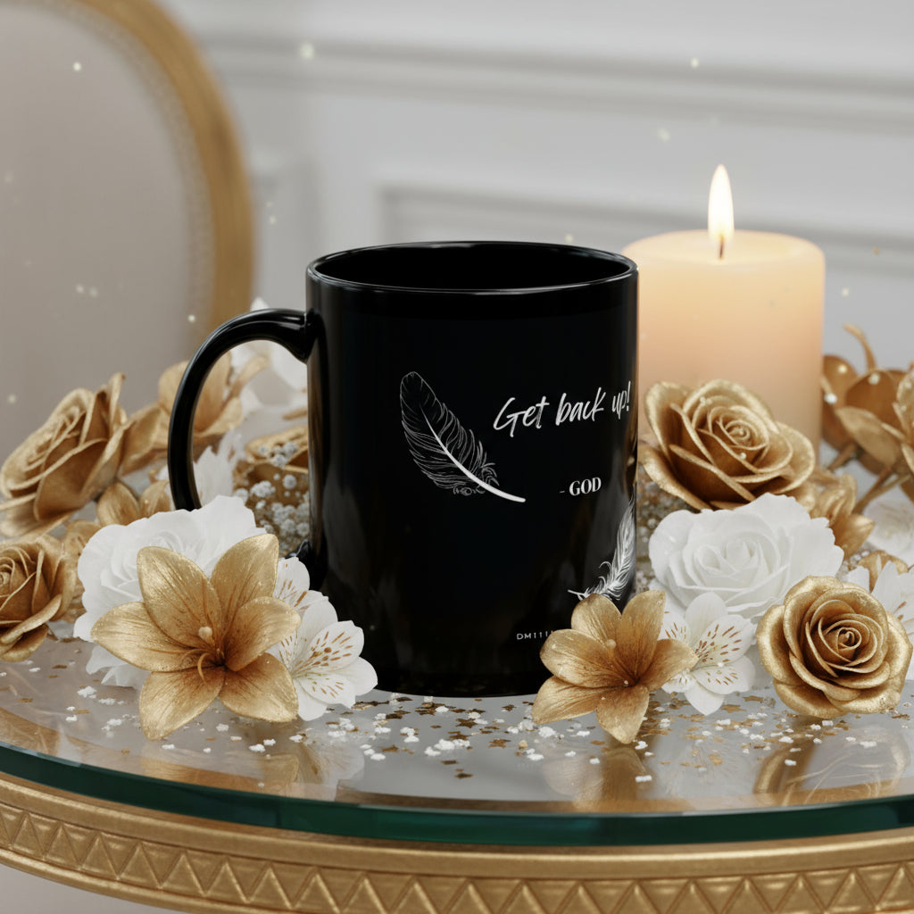 DM1111 "Get Back Up" Black Mug (11oz, 15oz)