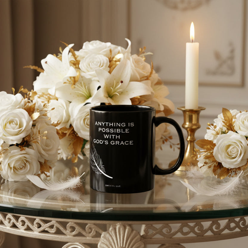 MUG OF THE WEEK - DM1111 "God's Grace" Affirmation Black Mug (11oz, 15oz)