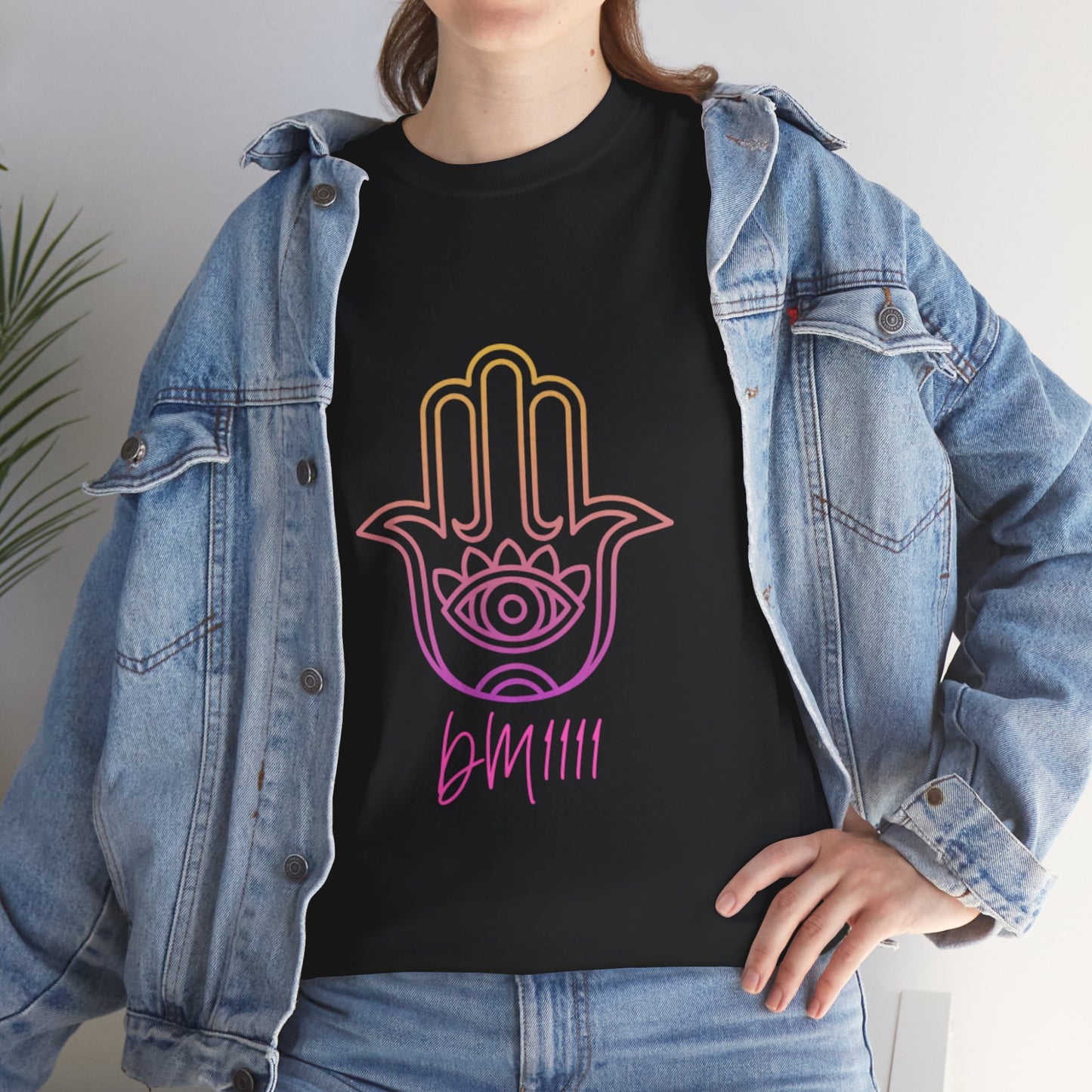 Multi Color Hamsa Hand DM1111 Unisex Heavy Cotton Tee