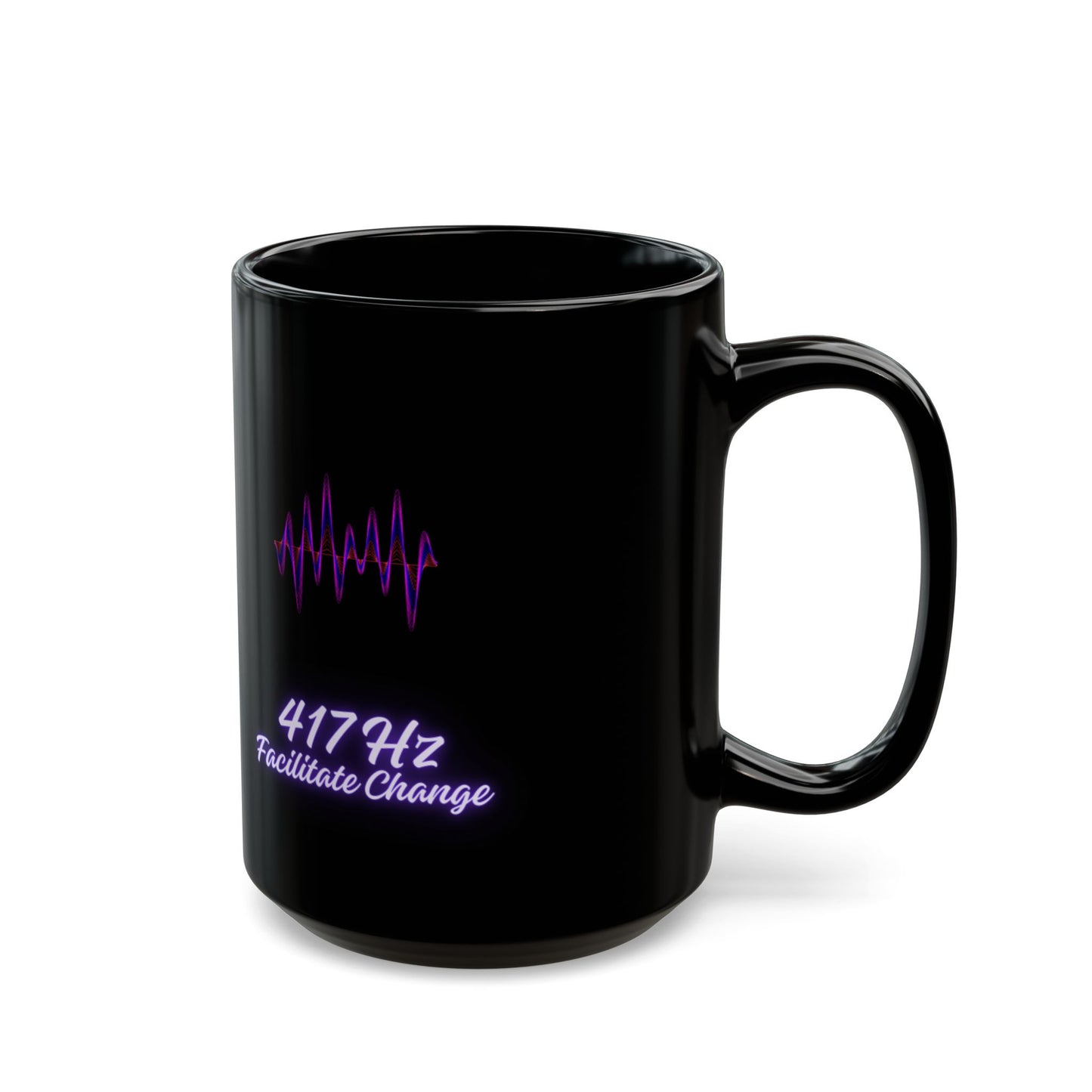 417 Hz Frequency DM1111 Black Mug (11oz, 15oz)