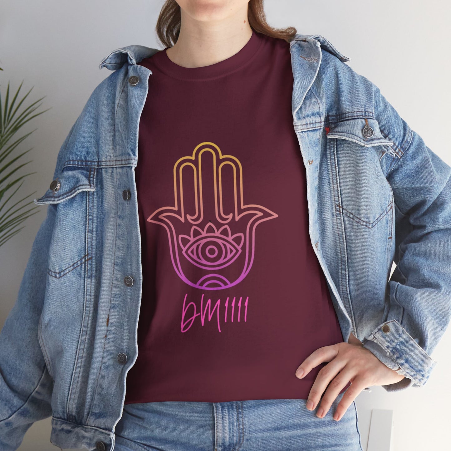 Multi Color Hamsa Hand DM1111 Unisex Heavy Cotton Tee
