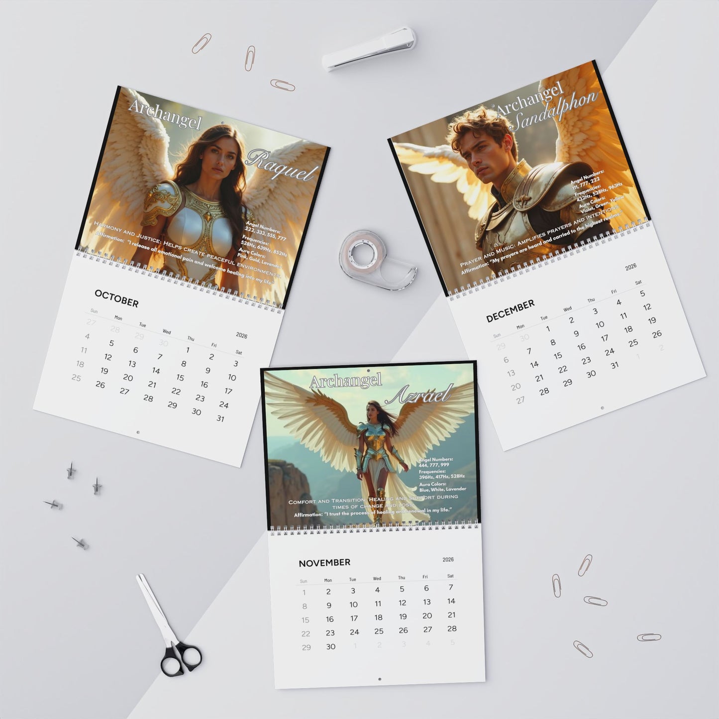 Divine Archangels Wall Calendars (2026)