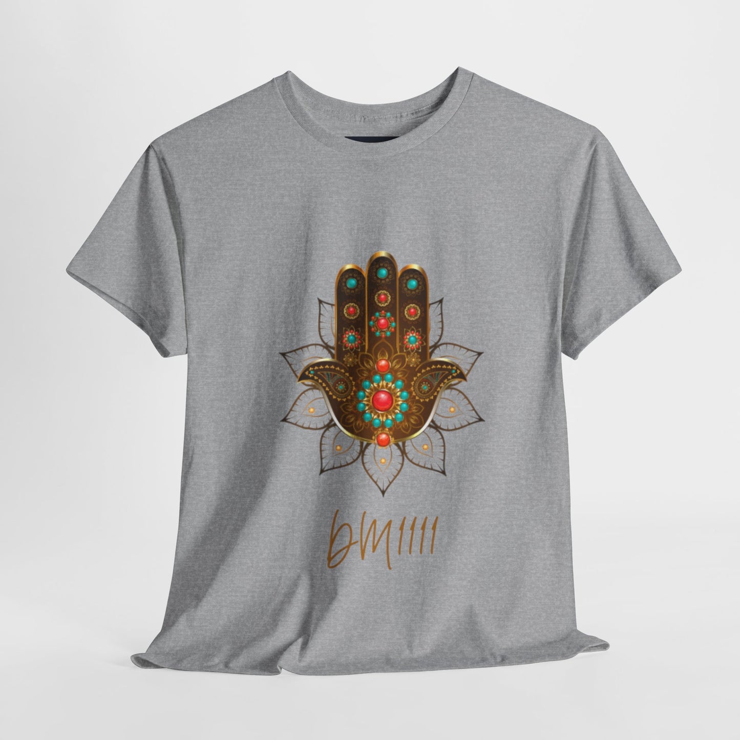 Gold Hamsa Hand DM1111 Unisex Heavy Cotton Tee