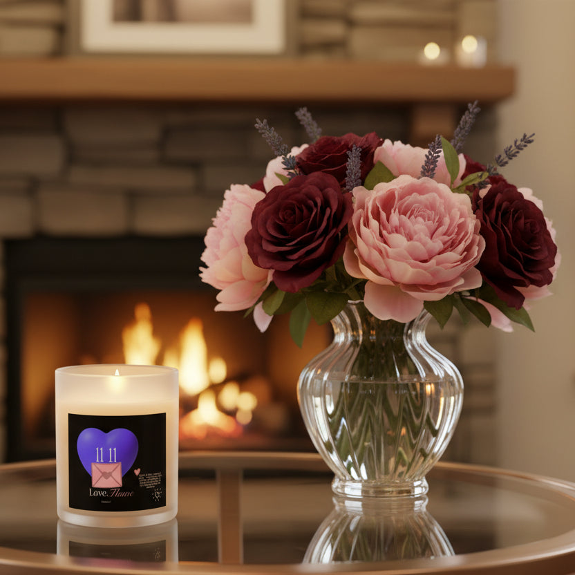 11:11 Love Flame - "Love Is Like A Spiritual Gym" 11oz Glass Candle