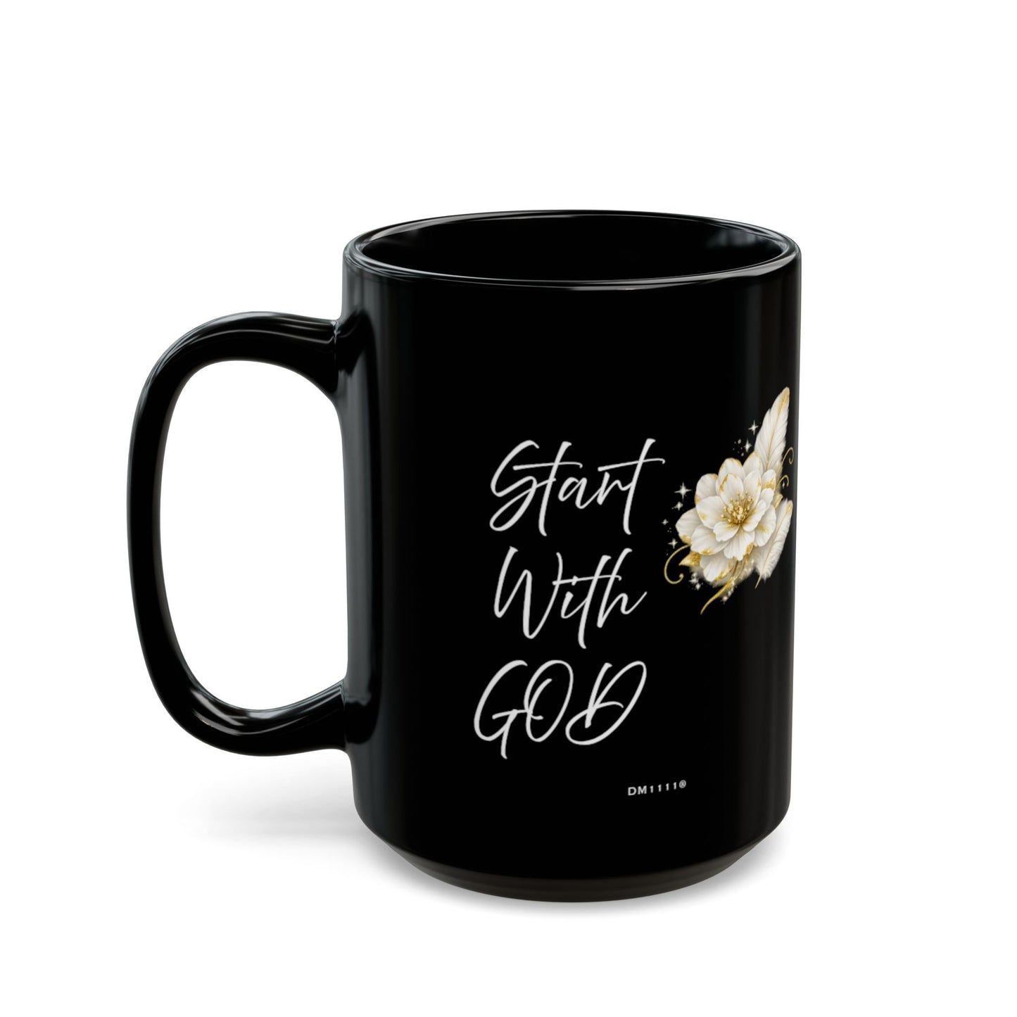 "Start With God" Divine Faith mug (Black, 11oz/15oz)