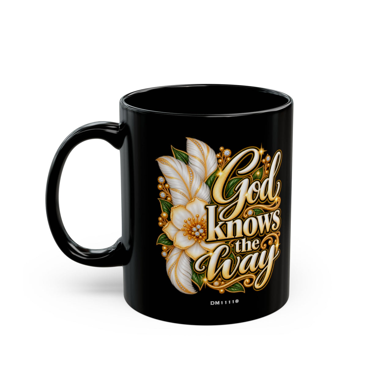 "God Knows The Way" Divine Faith mug (Black, 11oz/15oz)