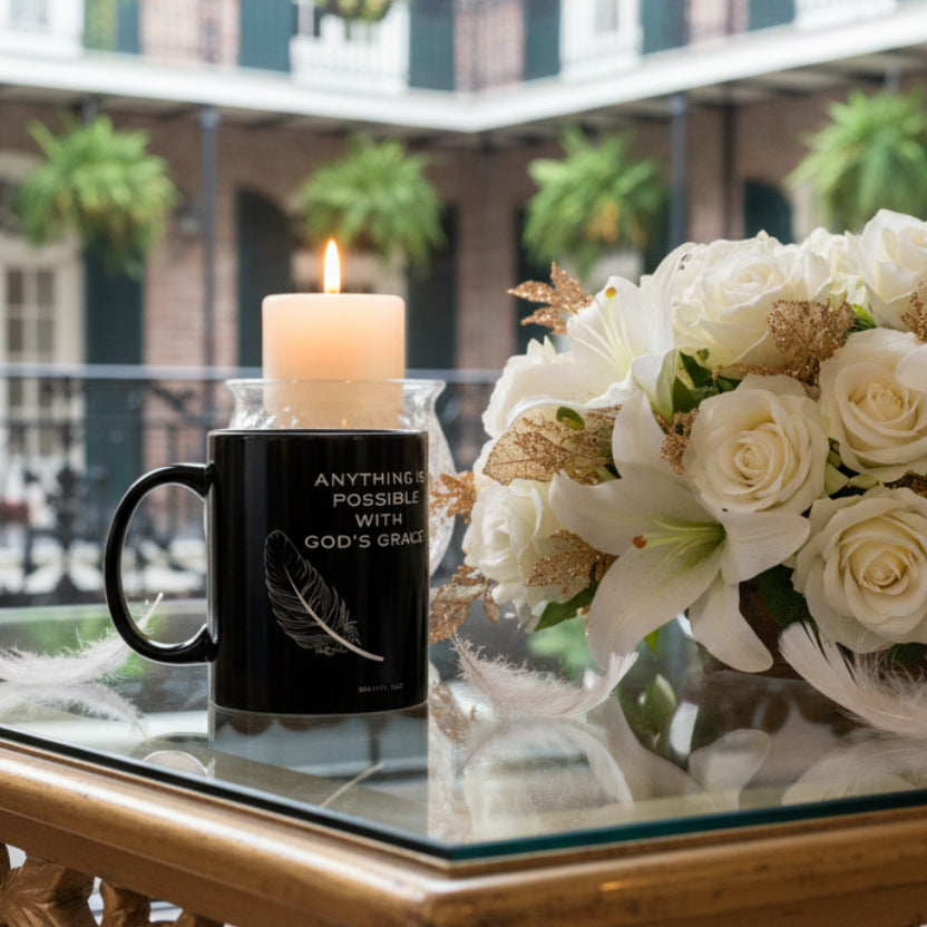 MUG OF THE WEEK - DM1111 "God's Grace" Affirmation Black Mug (11oz, 15oz)