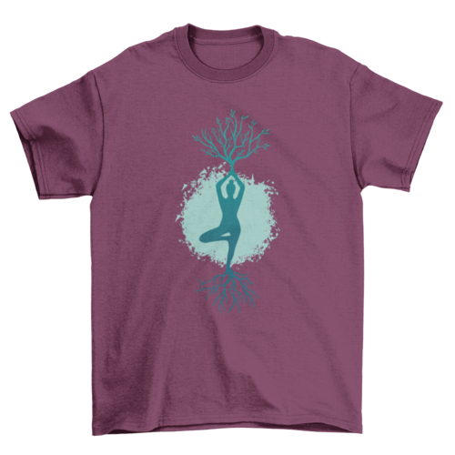 Yoga Woman Tree T-shirt